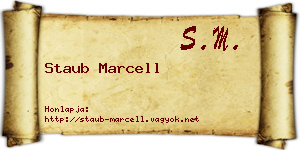 Staub Marcell névjegykártya